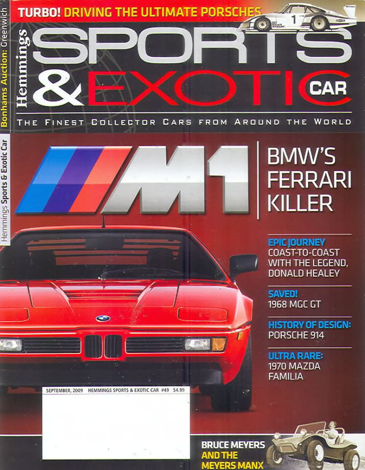 Sports & Exotic Car September 2009 magazine back issue Sports & Exotic Car magizine back copy 