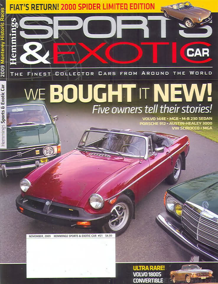 Sports & Exotic Car November 2009 magazine back issue Sports & Exotic Car magizine back copy 