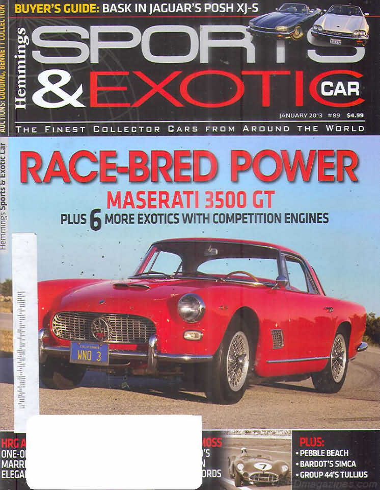 Sports & Exotic Car January 2013 magazine back issue Sports & Exotic Car magizine back copy 