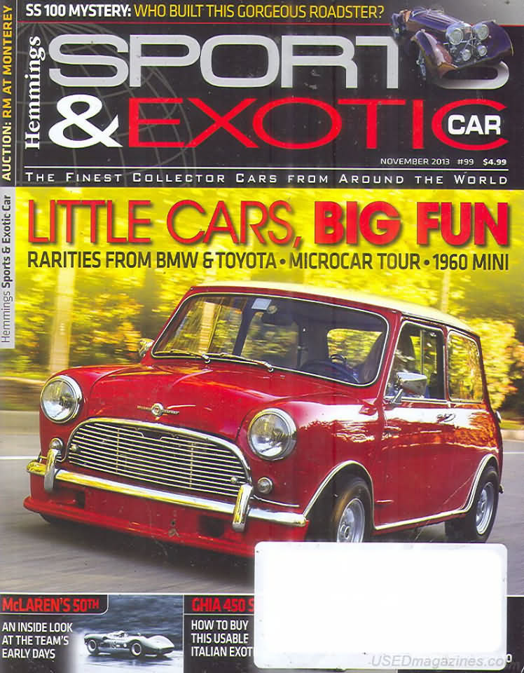 Sports & Exotic Car November 2013 magazine back issue Sports & Exotic Car magizine back copy 