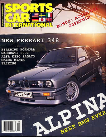Sports Car International August 1989 magazine back issue Sports Car International magizine back copy 