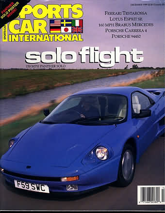 Sports Car International December 1989 magazine back issue Sports Car International magizine back copy 