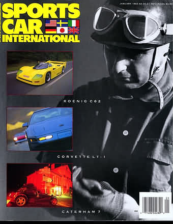 Sports Car International January 1992 magazine back issue Sports Car International magizine back copy 