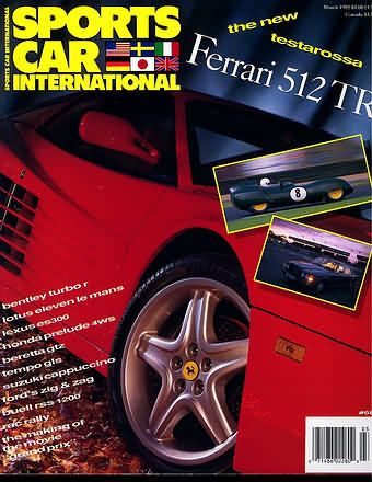 Sports Car International March 1992 magazine back issue Sports Car International magizine back copy 