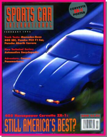 Sports Car International February 1993 magazine back issue Sports Car International magizine back copy 