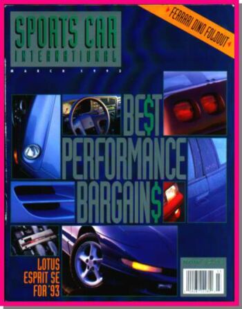 Sports Car International March 1993 magazine back issue Sports Car International magizine back copy 