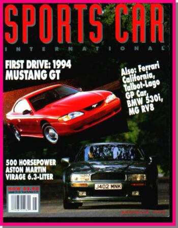 Sports Car International November 1993 magazine back issue Sports Car International magizine back copy 