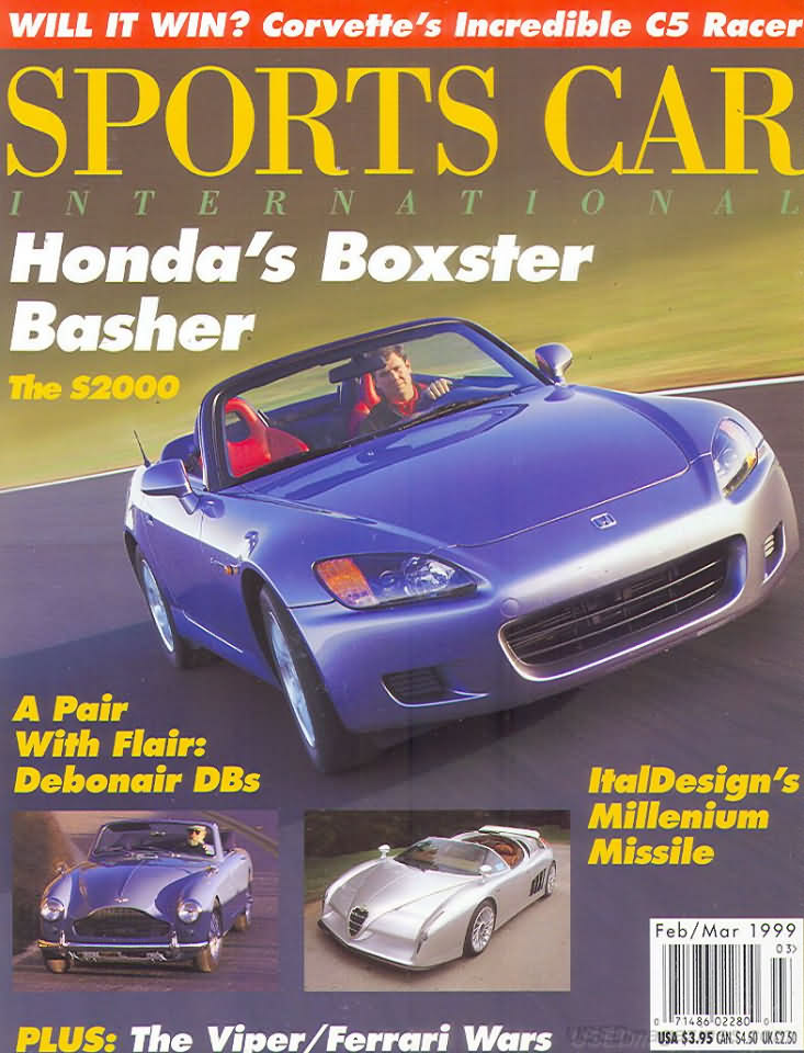 Sports Car International February 1999 magazine back issue Sports Car International magizine back copy 