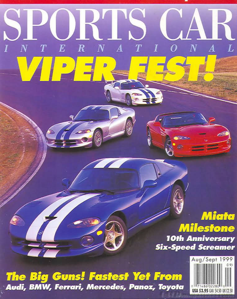 Sports Car International August 1999 magazine back issue Sports Car International magizine back copy 