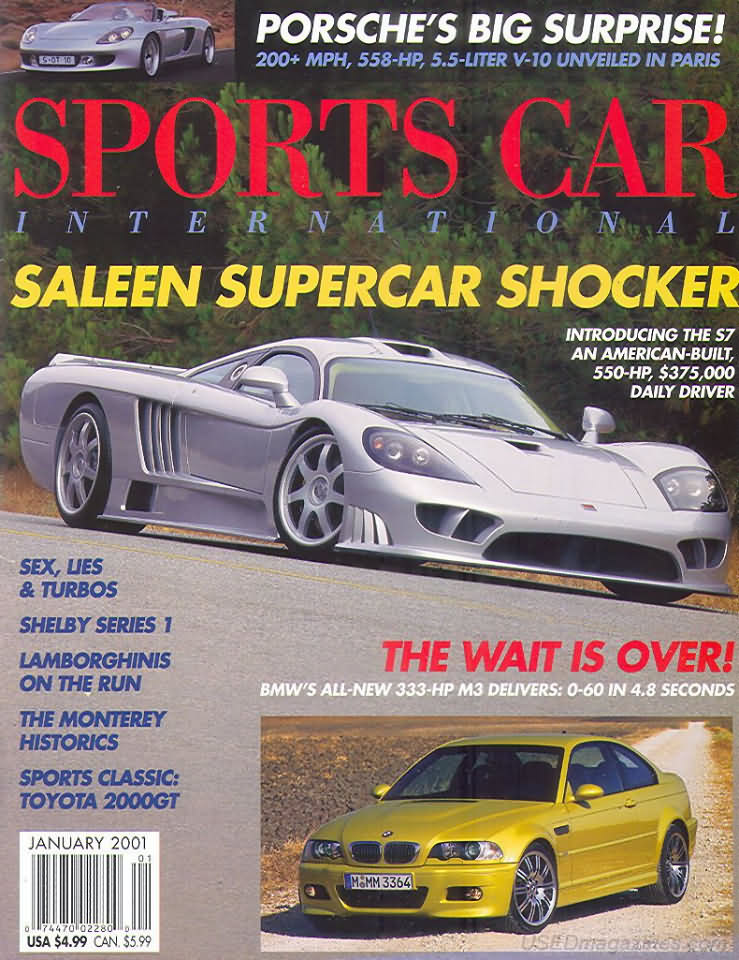Sports Car International January 2001 magazine back issue Sports Car International magizine back copy 