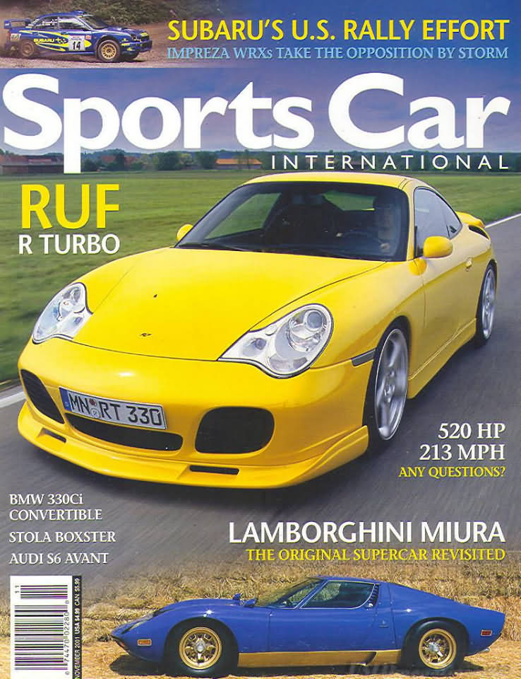 Sports Car International November 2001 magazine back issue Sports Car International magizine back copy 
