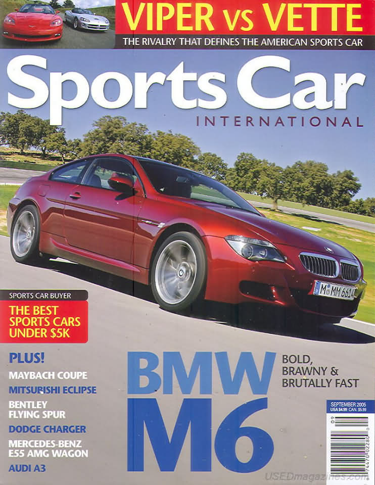 Sports Car International September 2005 magazine back issue Sports Car International magizine back copy 