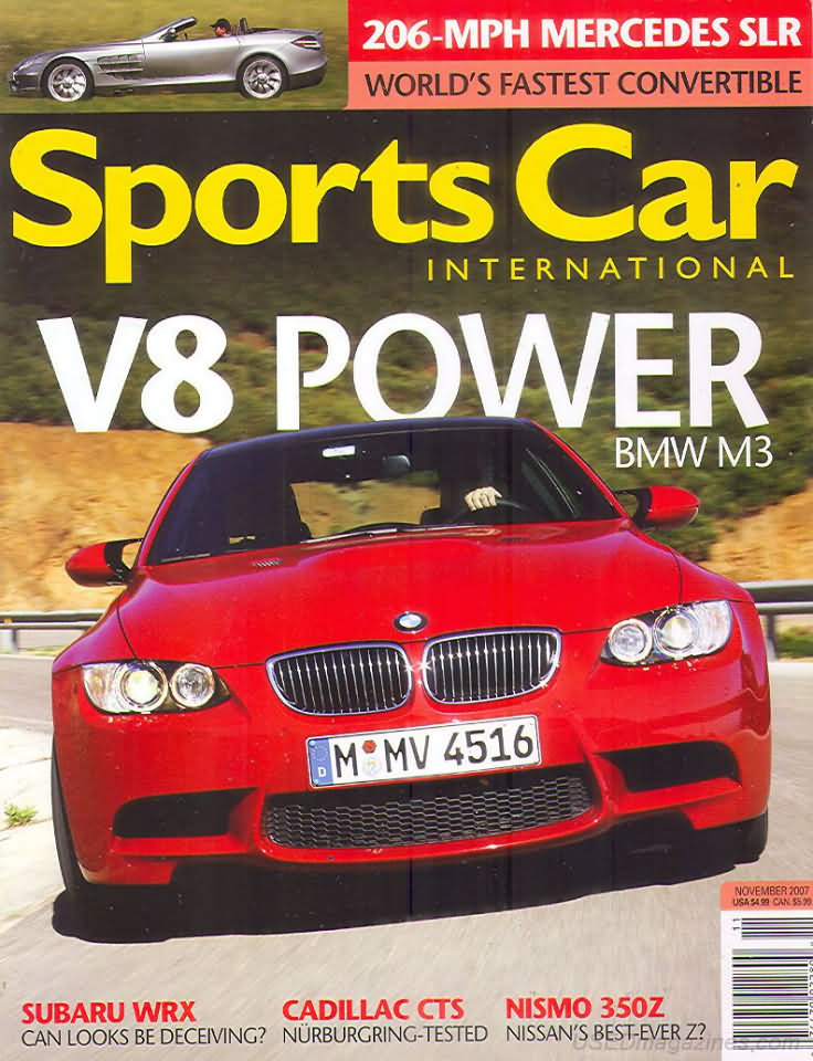 Sports Car International November 2007 magazine back issue Sports Car International magizine back copy 