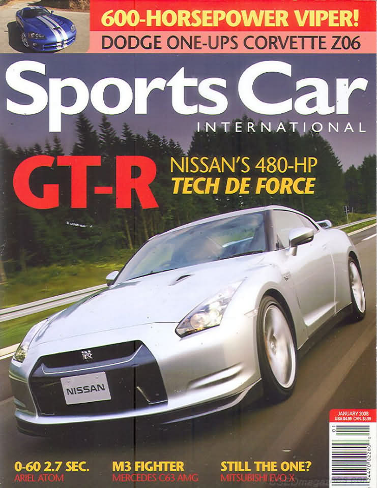 Sports Car International January 2008 magazine back issue Sports Car International magizine back copy 
