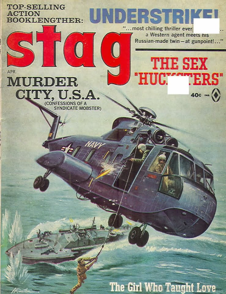 Stag April 1966 magazine back issue Stag magizine back copy Stag April 1966 Magazine for Men Adult Back Issue Published by Leeds Publishing Corp. Top Selling Action Booklengther.