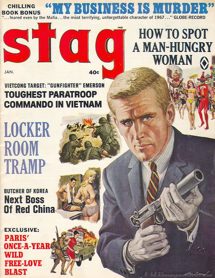 Stag January 1967 magazine back issue Stag magizine back copy Stag January 1967 Magazine for Men Adult Back Issue Published by Leeds Publishing Corp. My Business Is Murder.