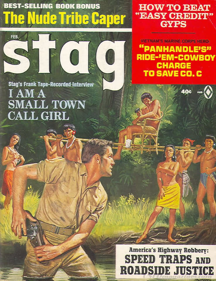 Stag February 1967 magazine back issue Stag magizine back copy Stag February 1967 Magazine for Men Adult Back Issue Published by Leeds Publishing Corp. How To Beat Easy Credit Gyps.