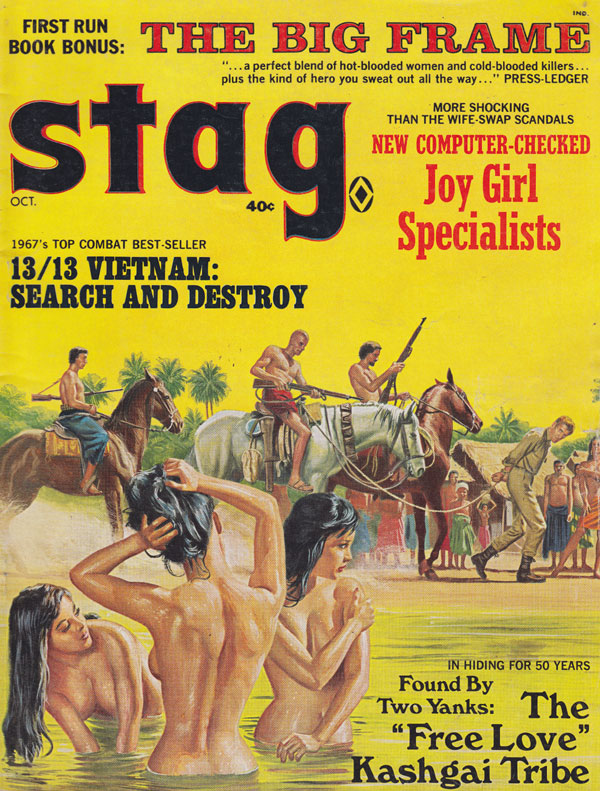 Stag October 1967 magazine back issue Stag magizine back copy 1969 back issues of stag magazine true adventure tales first run book bonus vietnam stories war non-