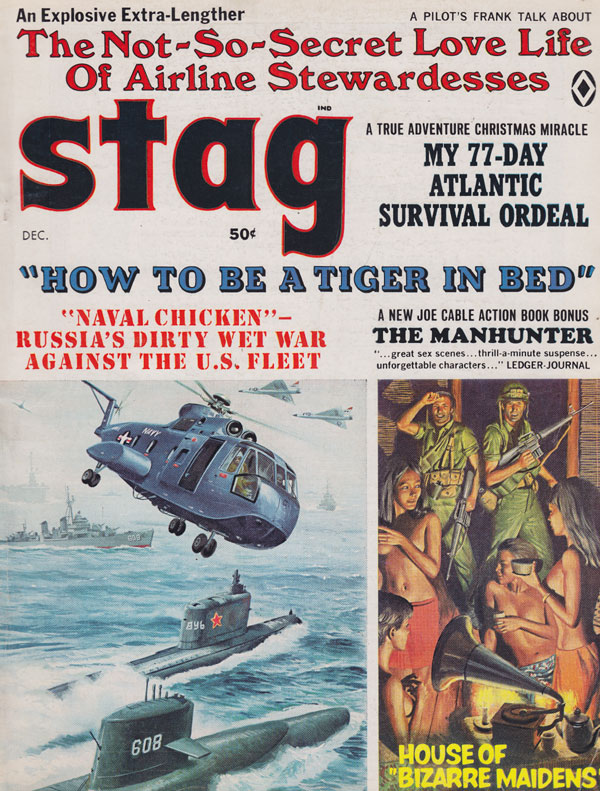 Stag December 1968 magazine back issue Stag magizine back copy stag magazine 1968 back issues pilot's stories survival tales book bonuses jokes erotic stories naug