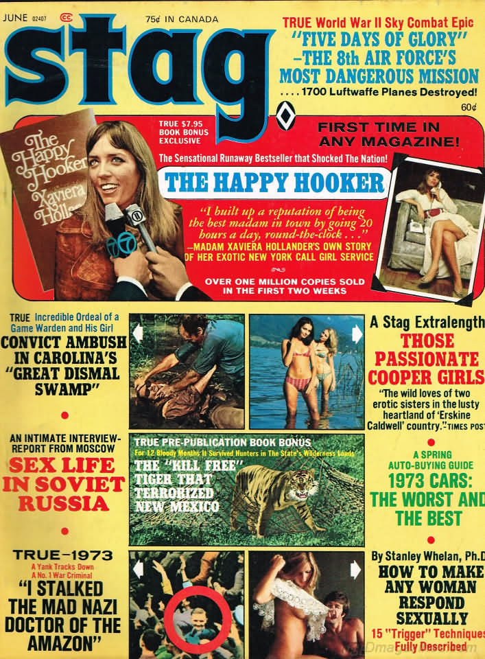 Stag June 1973 magazine back issue Stag magizine back copy Stag June 1973 Magazine for Men Adult Back Issue Published by Leeds Publishing Corp. True World War II Sky Combat Epic.
