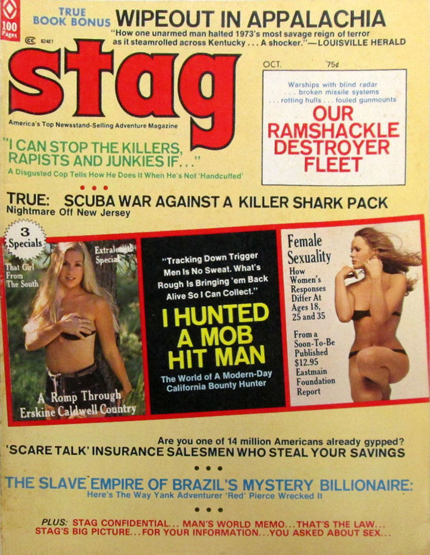Stag October 1973 magazine back issue Stag magizine back copy Stag October 1973 Magazine for Men Adult Back Issue Published by Leeds Publishing Corp. Wipeout In Appalachia.