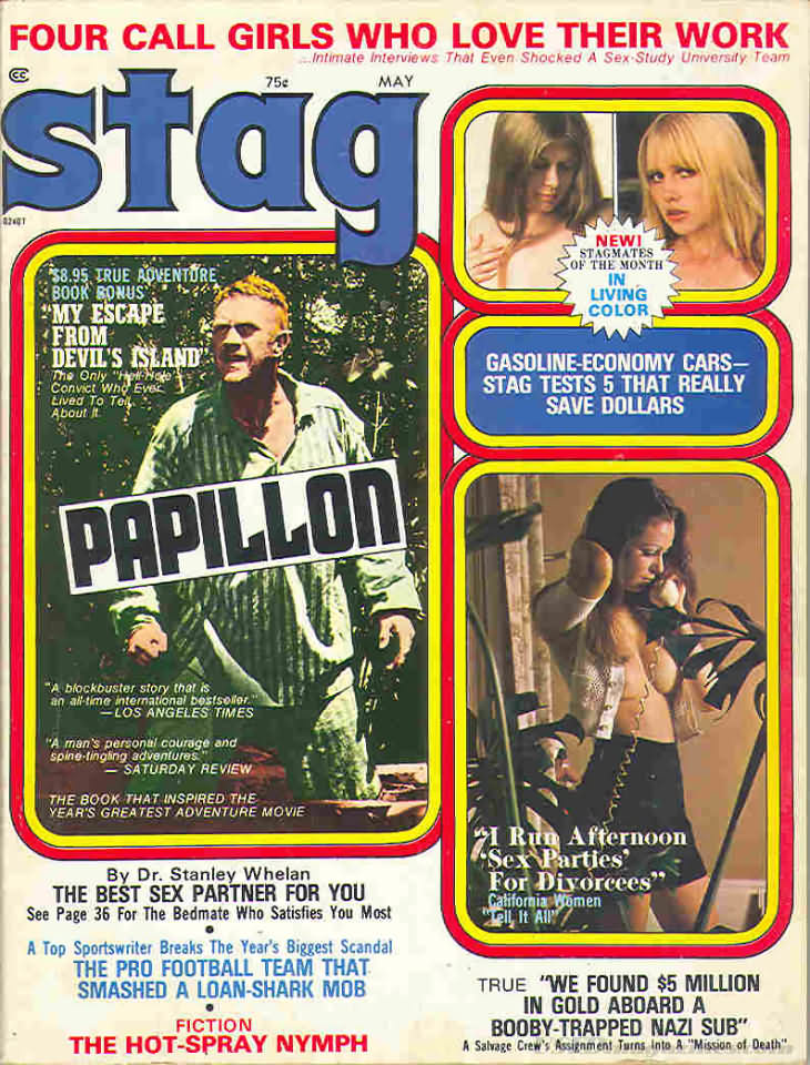Stag May 1974 magazine back issue Stag magizine back copy Stag May 1974 Magazine for Men Adult Back Issue Published by Leeds Publishing Corp. Four Call Girls Who Love Their Work.
