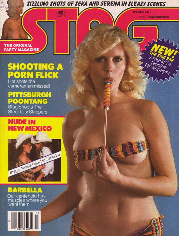 Stag February 1981 magazine back issue Stag magizine back copy stag magazine back issues 80s porn mag women naked explicit poses hot chicks chix nood sexxx big tit