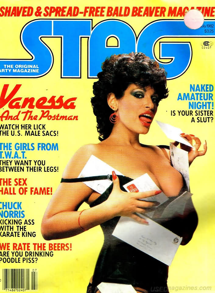 Stag July 1982 magazine back issue Stag magizine back copy Stag July 1982 Magazine for Men Adult Back Issue Published by Leeds Publishing Corp. Covergirl Vanessa.