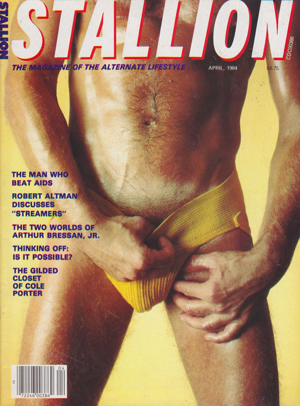 Stallion April 1984 magazine back issue Stallion magizine back copy stallion magazine back issues 1984 gay xxx pictorials hot nude men spreads anal sex huge hard cocks 