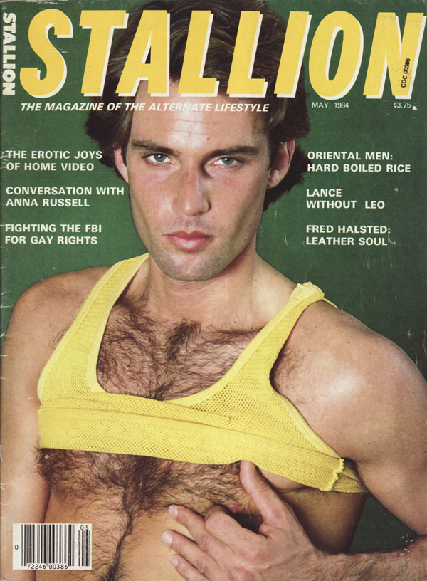 Stallion May 1984 magazine back issue Stallion magizine back copy the erotic joys of home video conversation with anna russell fighing the fbi for gay rights oriental