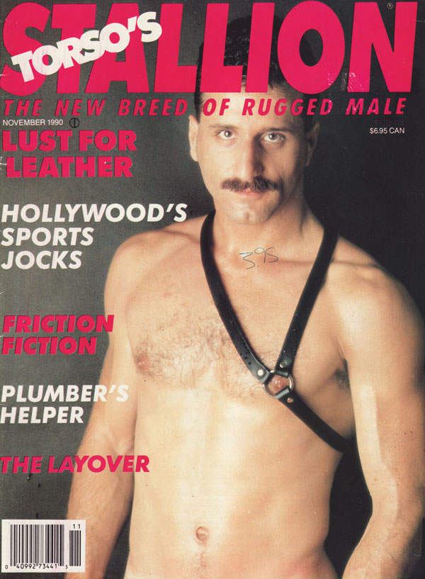 Torso's Stallion November 1990 magazine back issue Stallion magizine back copy lust for leather new breed of rugged male hollywood's sports jocks friction fiction plumbers helper 
