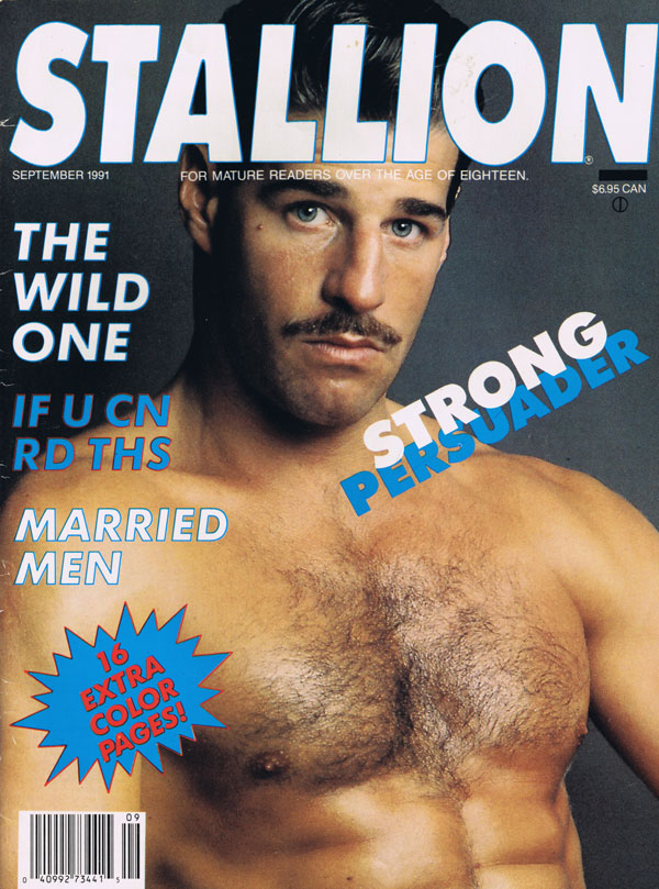 Stallion September 1991 magazine back issue Stallion magizine back copy stallion wild married men strong jason ass heat gay rough dirty nasty boy photoerotica action