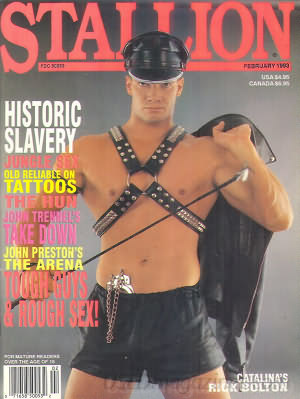 Stallion February 1993 magazine back issue Stallion magizine back copy 