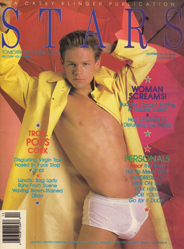 Stars December 1989 magazine back issue Stars magizine back copy stars magazine back issues 1989 hot horny studs nude explicit ass shots anal sex gay porn mag for wo