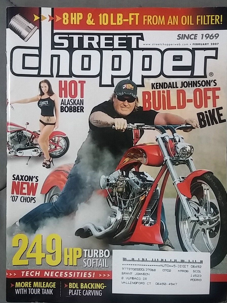 Street Chopper February 2007 magazine back issue Street Chopper magizine back copy 