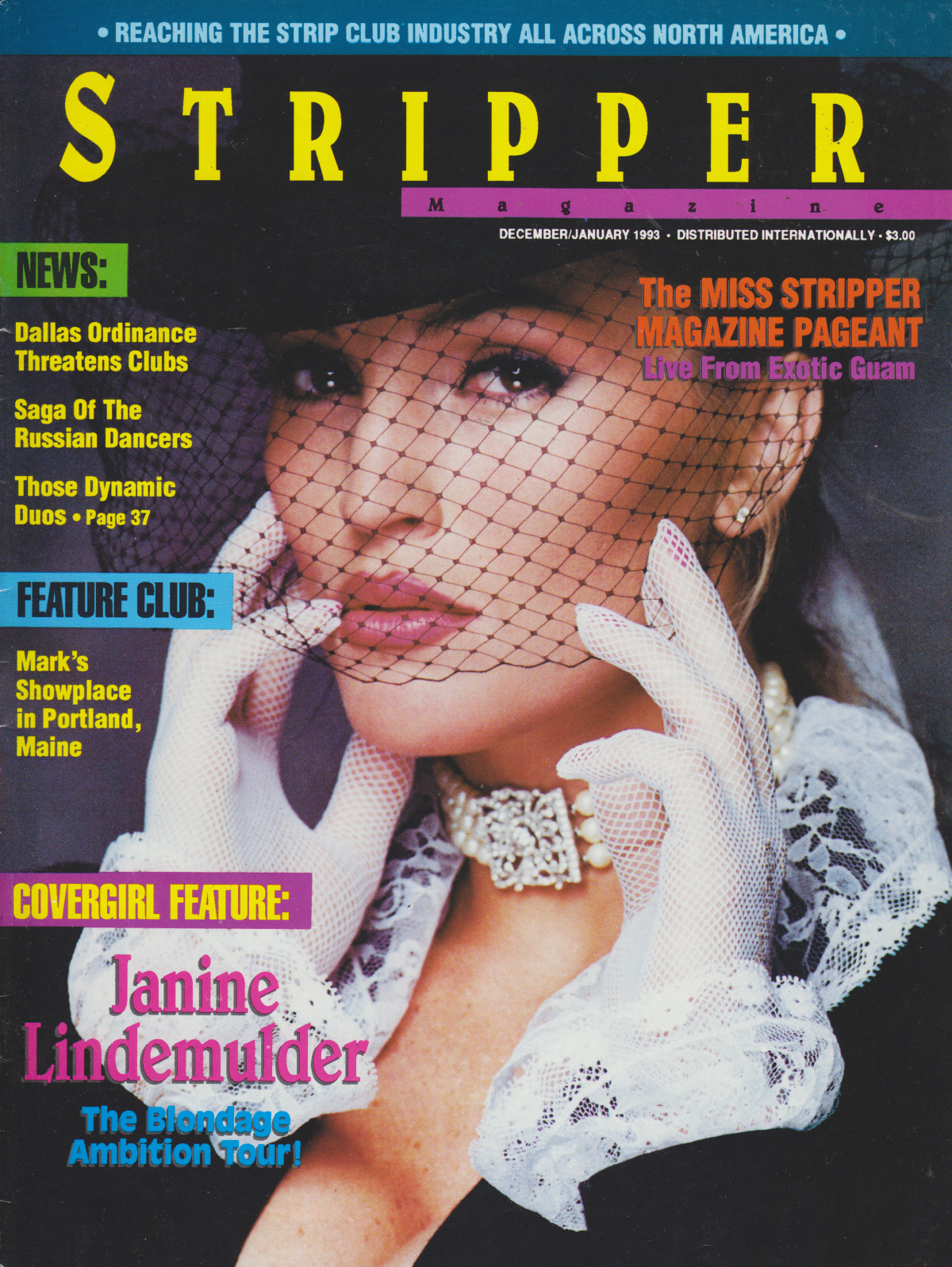 Stripper December 1992/January 1993 magazine back issue Stripper magizine back copy 