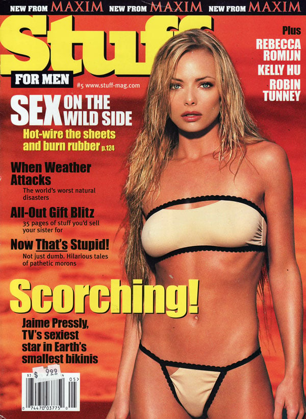 Stuff # 5, December 1999/January 2000 magazine back issue Stuff magizine back copy stuff for men, new magazine from maxim, maxim mag, rebecca romijn, kelly hu, robin tunney, hot girls
