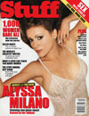 Alyssa Milano magazine cover appearance Stuff # 25, December 2001