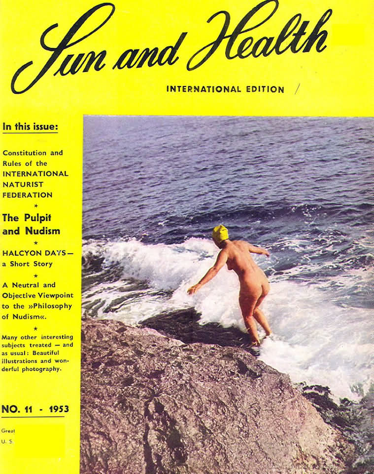 Sun and Health November 1953 magazine back issue Sun and Health magizine back copy 