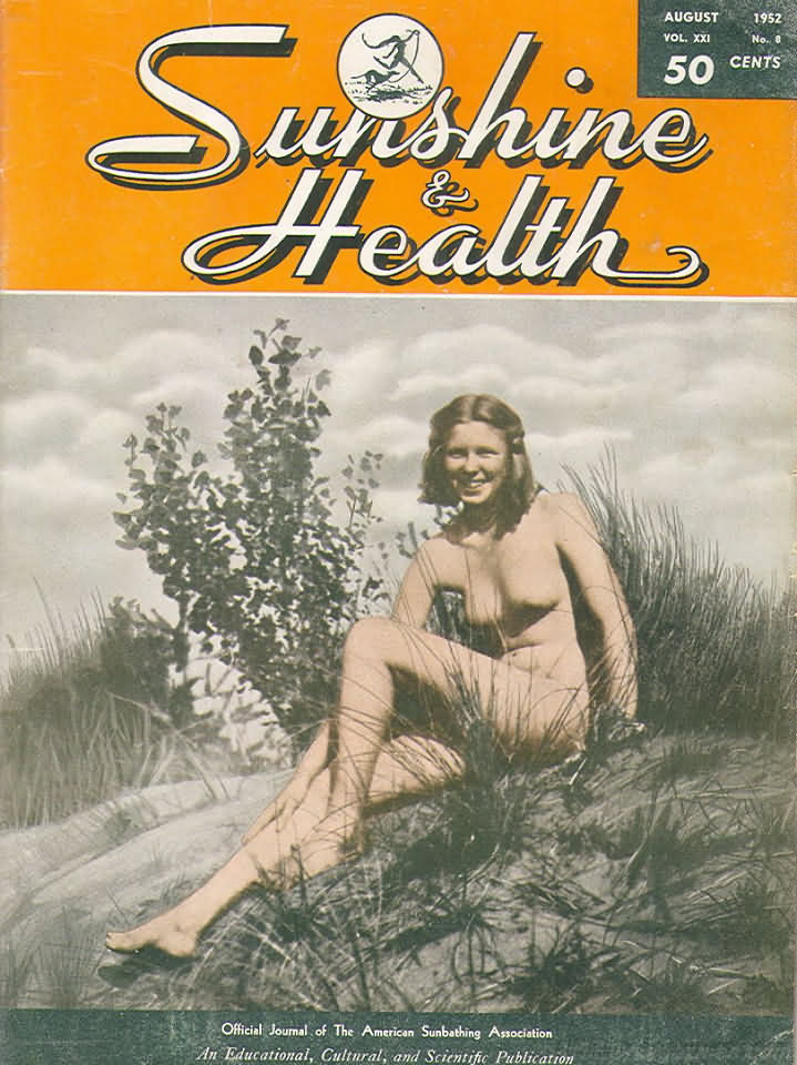 Sunshine & Health August 1952 magazine back issue Sunshine & Health magizine back copy 