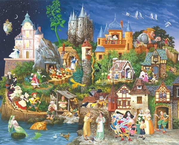 Fairy Tales painted by James Christensen 1500 piece jigsaw puzzle manufactured by suns out