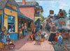 At the Station painted by Susan Brabeau 500 piece jigsaw puzzle manufactured by suns out Puzzle