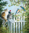 A Furry Special Delivery painted by Persis Clayton Weirs 300 piece jigsaw puzzle manufactured by sun