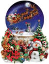 Santa's Snowy Ride, 1000 Piece Shaped Christmas Jigsaw Puzzle Made by SunsOut