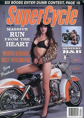 Supercycle April 1990 magazine back issue Supercycle magizine back copy 