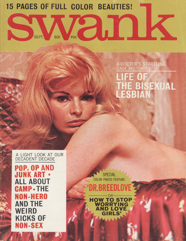 Swank September 1965 magazine back issue Swank magizine back copy 15 pages of full color beauties dr. breedlove how to stop worrying and love girls life of the bisexu