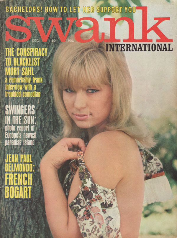 Swank December 1966 magazine back issue Swank magizine back copy bachelors how to let her support you the conspiracy to blacklist mot sahl swingers in the sun photo 