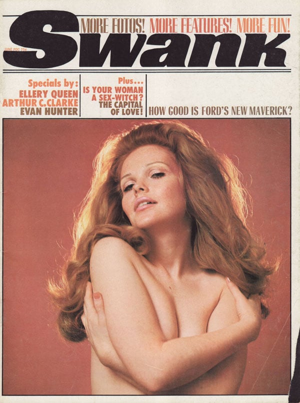 Swank June 1969 magazine back issue Swank magizine back copy ellery queen arthur c clarke evan hunter is your woman a sex witch the capital of love ow good is fo