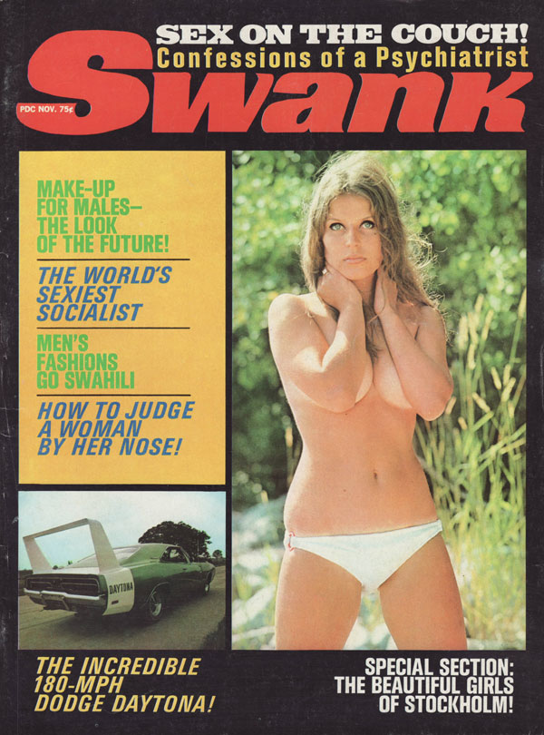 Swank November 1969 magazine back issue Swank magizine back copy make up for males the look of the future sex on the couch the world's sexiest socialist mens fashion
