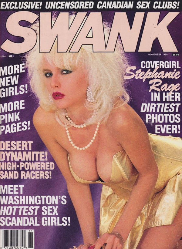 Swank November 1988 magazine back issue Swank magizine back copy swank maazine 1988 back issues hot explicit nude babes stephanie rage covergirl tight blonde pussy s